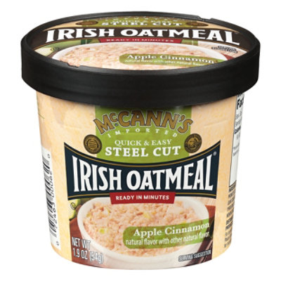 McCanns Oatmeal Irish Steel Cut Apple Cinnamon - 1.9 Oz