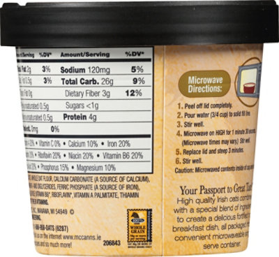 McCanns Oatmeal Irish Steel Cut Original - 1.41 Oz - Image 6