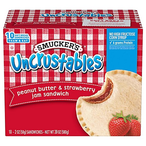 Smucker Uncrustables Peanut Butter Straw - 10-2 Oz