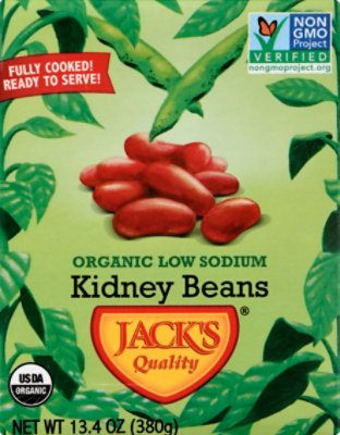 Jacks Quality Beans Organic Low Sodium Kidney - 13.4 Oz - Image 2