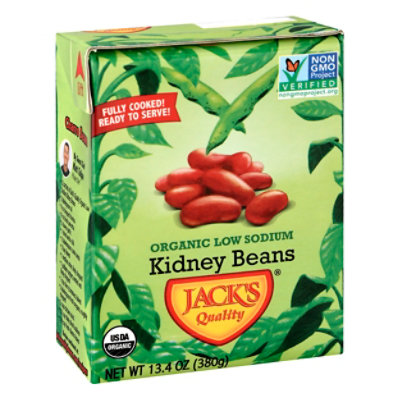 Jacks Quality Beans Organic Low Sodium Kidney - 13.4 Oz - Image 1