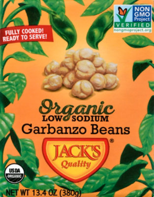 Jacks Quality Beans Organic Low Sodium Garbanzo - 13.4 Oz - Image 2