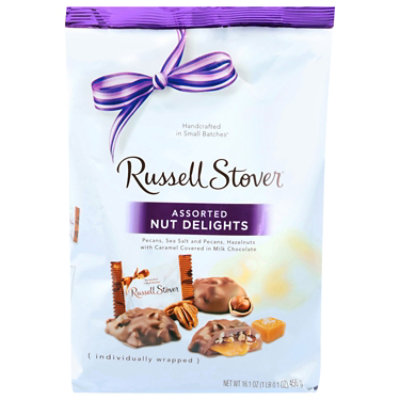 Russell Stover Nut Delights Assorted With Caramel - 16.1 Oz