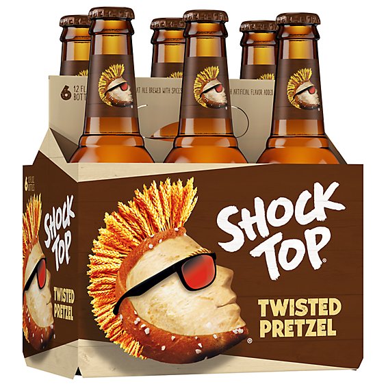 Shock Top Wheat Ale Twisted Pretzel Beer Bottles - 6-12 Fl. Oz.