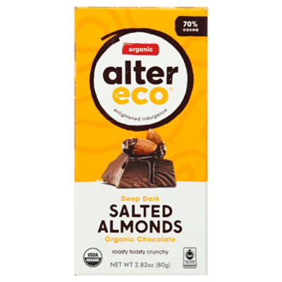 Alter Eco Choc Bar Dk Sltd Almd Org - 2.82 Oz - Image 1