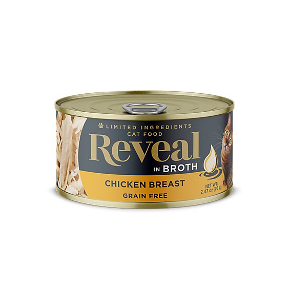 Reveal Cat Food Grain Free Chicken Breast In A Natural Broth Can - 2.47 Oz