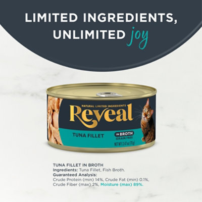 Reveal Cat Food Grain Free Tuna Fillet In A Natural Broth Can - 2.47 Oz - Image 4
