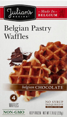 Julians Recipe Waffles Belgian Pastry Belgian Chocolate 4 Count - 7.76 Oz - Image 2