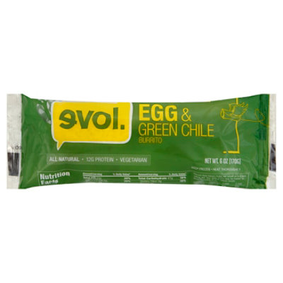 Evol Burrito Egg & Green Chile - 6 Oz - Image 1