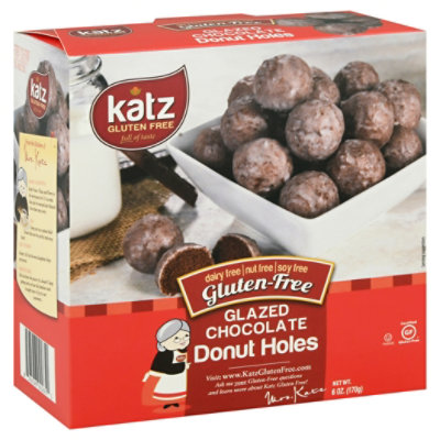 Katz Gluten Free Donut Holes Glazed Chocolate - 6 Oz - Image 1