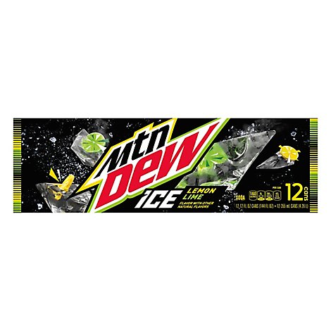 Mtn Dew Soda Ice Lemon Lime - 12-12 Fl. Oz.