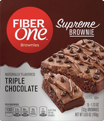 F1 Supreme Brownies Triple Choc 5ct 5.65oz - 5.65 Oz - Image 2