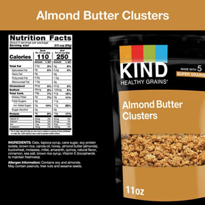 KIND Granola Almond Butter Whole Grain Healthy Grains Gluten Free Pouch - 11 Oz - Image 2