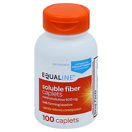 Equaline Fiber Caplets Sugar Free - 100 Count - Image 1