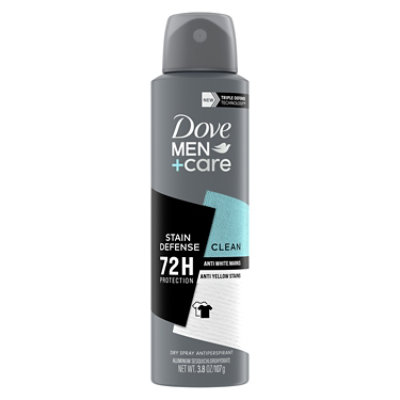 Dove Men+Care Deodorant Spray Stain Defense Clean - 3.8 Oz - Thumb