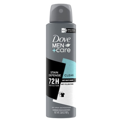 Dove Men+Care Antiperspirant Deodorant Dry Spray Stain Defense Clean - 3.8 Oz - Image 2