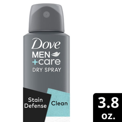 Dove Men+Care Antiperspirant Deodorant Dry Spray Stain Defense Clean - 3.8 Oz