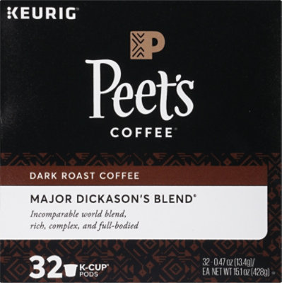 Peet's Coffee Major Dickasons Blend Dark Roast K Cup Pods - 32 Count - Image 2