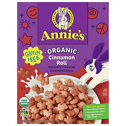Annies Homegrown Cereal Organic Gluten Free Cinnabunnies Cinnamon Box - 10 Oz - Image 1
