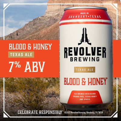 Revolver Blood & Honey Ale Craft American Ale Beer 7% ABV Bottles - 12-12 Fl. Oz. - Image 4