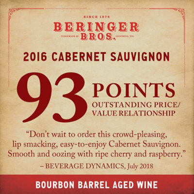 Beringer Bros. Bourbon Barrel Aged California Cabernet Sauvignon Red Wine - 750 Ml - Image 4