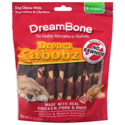 DreamBone Dream Kabobz Triple Flavor Rawhide-Free Chews For Dogs 18 Count Bag - 10 Oz - Image 3