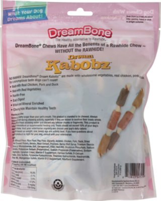 DreamBone Dog Chews No Rawhide Vegetable & Chicken Dream Kabobz Pouch ...