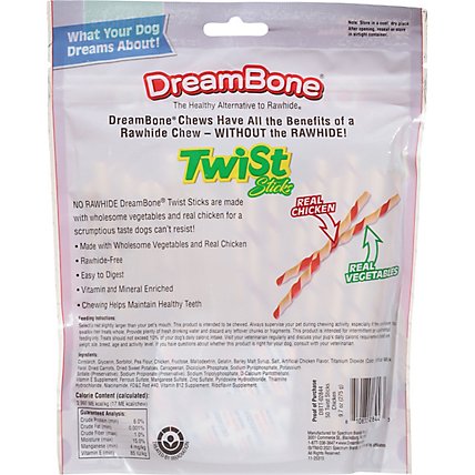 DreamBone Dog Chews Vegetable & Chicken Twist Sticks 50 Count - 9.7 Oz - Image 5