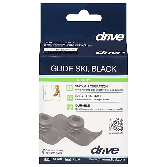 Drive Medical Glide Ski 10110b Black - Each