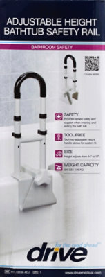 Drive Medical Bath Tub Safety Rail Adj Ht White - Each - Image 2