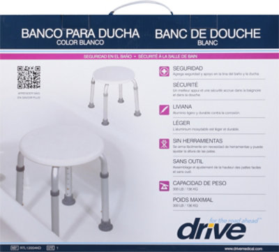 Drive Medical Shower Stool White Rtl12004kd - Each - Image 4