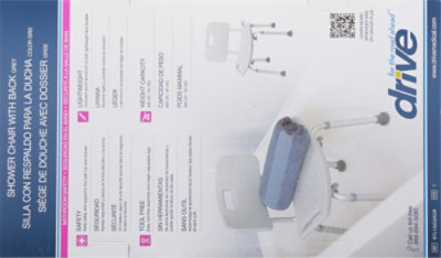 Drive Medical Shower Chair With Back Grey - Each - Image 4
