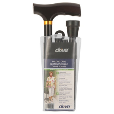 Drive Medical Cane Folding Black - Each - Image 1