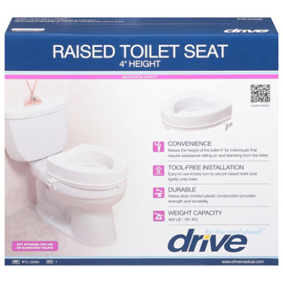 Drive Medical Raised Toilet Seat 4in Rtl12064 - Each - Image 3