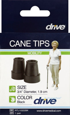 Drive Medical Cane Tips 3/4in Black - Each - Image 2