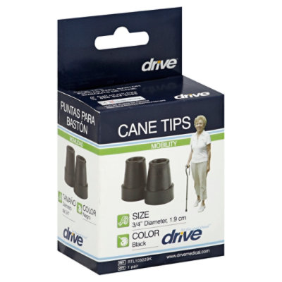 Drive Medical Cane Tips 3/4in Black - Each - Image 1