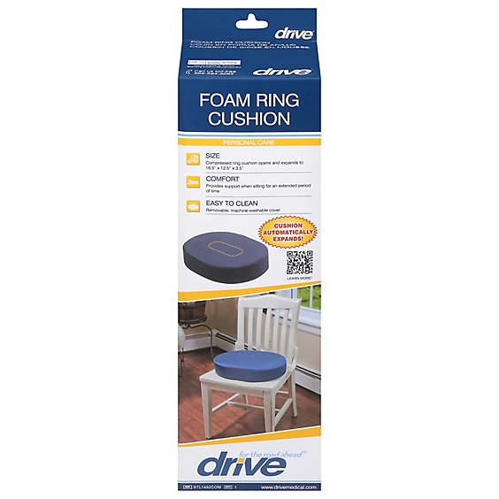 Drive Medical Foam Ring Seat Cushion Rtl1492com - Each