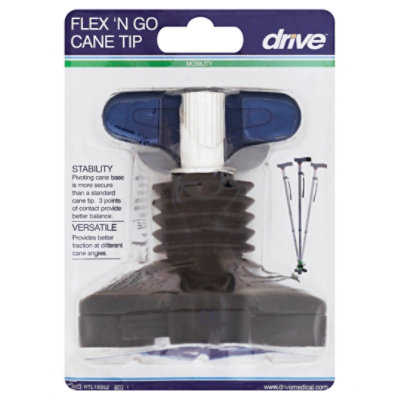 Drive Medical Flex Swivel Cane Tip 1 PC/Blstr - Each