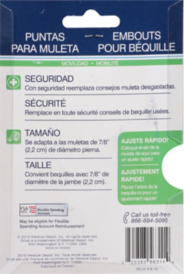 Drive Medical Crutch Tips 7/8 Grey Rtl10439b - Each - Image 4