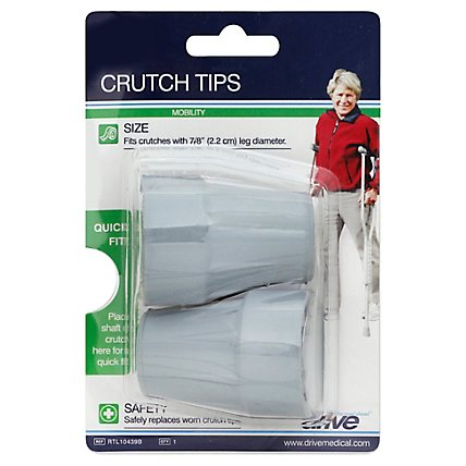 Drive Medical Crutch Tips 7/8 Grey Rtl10439b - Each - Image 1