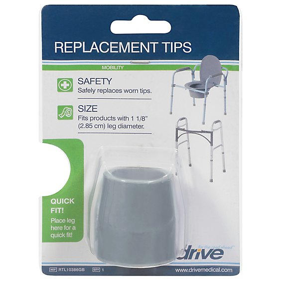 Drive Medical Utility Replacement Tips 1 & 1/8 - Each