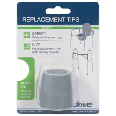 Drive Medical Utility Replacement Tips 1 & 1/8 - Each
