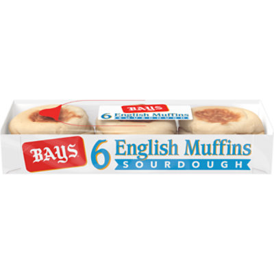 Bays Sourdough English Muffins 6 Count - 12 Oz - Image 1