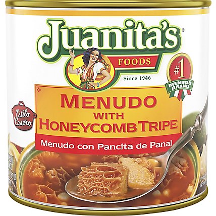 Juanitas Foods Menudo With Honeycomb Tripe Can - 25 Oz - Image 1