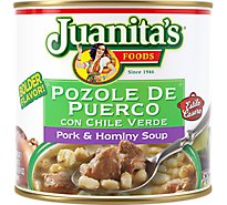 Juanitas Foods Pozole De Puerco Con Chile Verde Can - 25 Oz