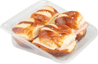 ReadyMeals Boars Head Ham & Swiss Pretzel Sliders Ready2Eat - 4 Count