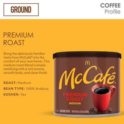 McCafe Premium Roast Medium Ground Coffee Canned - 30 Oz - Image 2