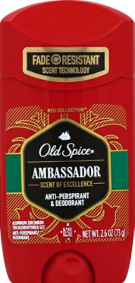 Old Spice Red Collection Anti Perspirant & Deodorant Invisible Solid Ambassador - 2.6 Oz - Image 2