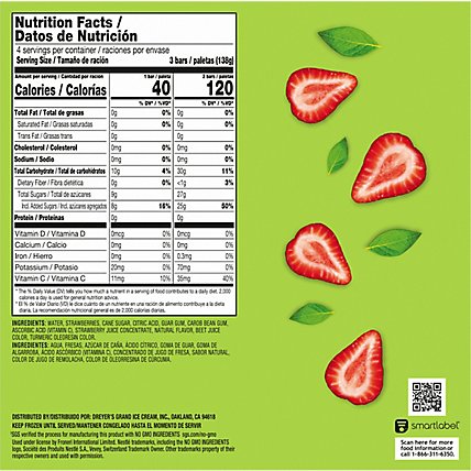 Outshine Fruit Ice Bars Strawberry 12 Count - 18 Fl. Oz. - Image 6
