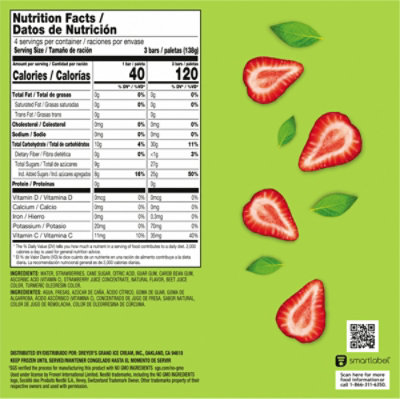 Outshine Fruit Ice Bars Strawberry 12 Count - 18 Fl. Oz. - Image 6